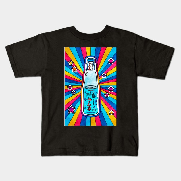 Ramune Japanese Soda Kids T-Shirt by Kelly Louise Art